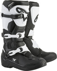 Alpinestars Tech 3 Boots Black/White Size 06 - Part Number 2013018-12-6