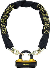 ONGUARD Mastiff 8019L Chain with Boxer U Lock - Black/Yellow 6 Ft