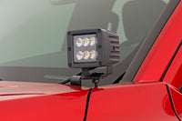 Rough Country | LED Light Kit | Ditch Mount | 2" Black Pair | Flood | Toyota Tacoma (24-26) | 72102