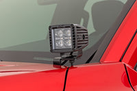 Rough Country | LED Light Kit | Ditch Mount | 2" Black Pair | White DRL | Toyota Tacoma (24-26) | 72103
