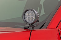 Rough Country | LED Light Kit | Ditch Mount | Black Series Round | 3.5 Inch | Amber DRL | Toyota Tacoma (24-26) | 72106