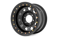 Rough Country | Steel Simulated Bead Lock Wheel | Black | 15x10 | 5x4.5 | 3.30 Bore | -39 | RC51-5165SL