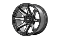 Rough Country | Rough Country 81 Series Wheel | One-Piece | Semi Gloss Black w/machined spokes | 20x9 | 5x5.5 | 0mm | 81200914M