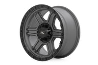 Rough Country | Rough Country 79 Series Wheel | One-Piece | Gunmetal Gray w/Black Ring | 17x8.5 | 6x5.5 | 0mm | 79170912G