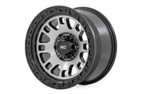 Rough Country | Rough Country 82 Series Wheel | One-Piece | Machined Semi Gloss Black | 15x8 | 5x4.5 | -19mm | 82151813M