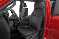 Rough Country | Leather Seat Covers | FR Bucket | RR 60/40 | Chevy/GMC Sierra 1500 (19-26)/Silverado 1500 (19-26) | 91071L