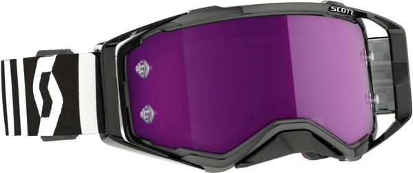 SCOTT Prospect Racing Goggle - Black/White with Purple Chrome Lens (Part No: 272821-7432281)