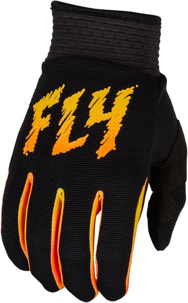 FLY RACING Youth F 16 Gloves Black/Yellow/Orange Y3XS