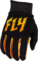 FLY RACING Youth F 16 Gloves Black/Yellow/Orange Y3XS