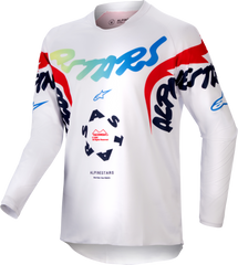 ALPINESTARS Youth Racer Hana Jersey White/Multicolor MD - Performance and Comfort