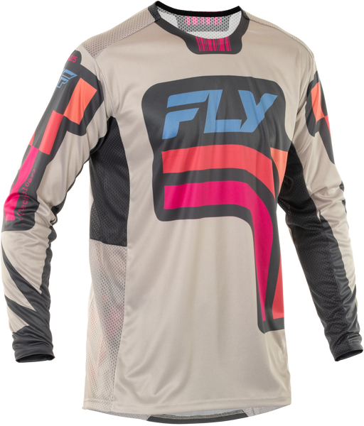 FLY RACING Lite Vice Jersey Light Grey/Pink/Coral - Part Number 378-724M