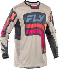 FLY RACING Lite Vice Jersey Light Grey/Pink/Coral 2X - Performance Motorcycle Gear