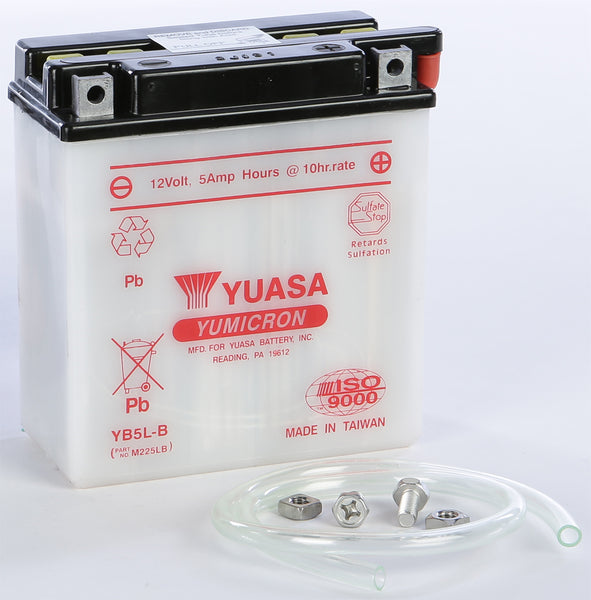 YUASA YUAM225LB Battery YB5L-B Conventional - High Cranking Power & Durability