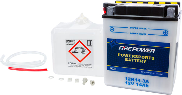 Battery W/Acid 12n14 3a 12v