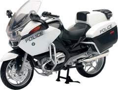 NEW-RAY 43153 Replica 1:12 Scale BMW R1200 RT P Police Motorcycle - White