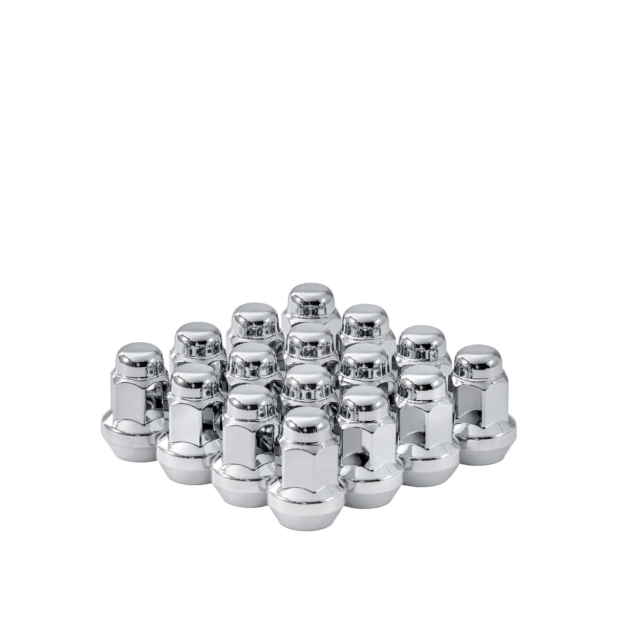 Lug Nuts Chrome Pol 3/8" 24 60  Tapered 16/Pk