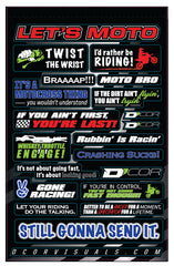 D-COR Kids Moto Talk Decal Sheet - Part Number 40-90-114