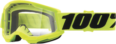 100-PERCENT Strata 2 Junior Goggle Fluo Yellow Clear Lens - Part Number 50031-00003