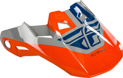 FLY RACING Formula Visor in Grey/Orange/Blue - Part Number 73-47205S