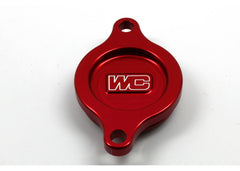 WORKS 27-165 Oil Filter Cover in Red