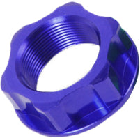 Steering Stem Nut & Bolt Blue M22x27 P1.0 H12