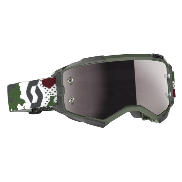 SCOTT Fury Goggle Dark Green/White Camo with Silver Chrome Works - Part 2728287-081269