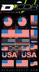 D-COR USA Sticker Sheet - Part Number 40-90-120