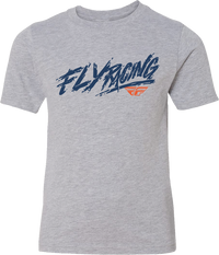 FLY RACING Youth Fly Khaos Tee Grey Ys - 352-0022YS