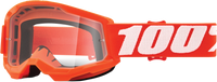 100% Strata 2 Junior Goggle with Orange Clear Lens - Part Number 50031-00005