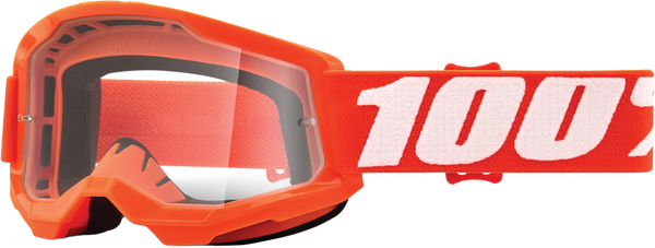 100% Strata 2 Junior Goggle with Orange Clear Lens - Part Number 50031-00005