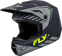 FLY RACING Youth Kinetic Menace Helmet Matte Grey/Hi Vis Yl F73-8657YL