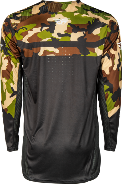 FLY RACING 378-050M Black/Camo Long Sleeve Bicycle Jersey - Medium