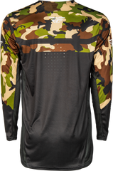 FLY RACING 378-050M Black/Camo Long Sleeve Bicycle Jersey - Medium