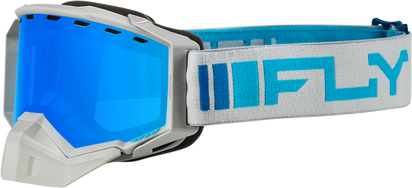 Zone Snow Goggle Silver/Blue W/ Sky Blue Mirror/Blue Lens