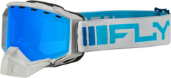 Zone Snow Goggle Silver/Blue W/ Sky Blue Mirror/Blue Lens