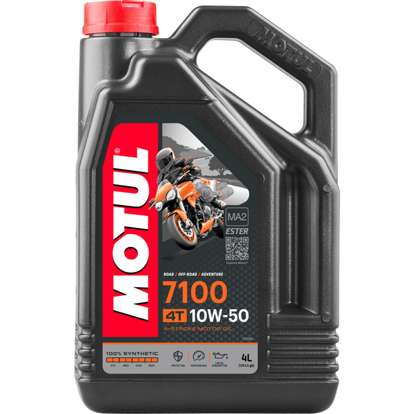 MOTUL 7100 4T Full Synthetic Engine Oil 10W50 - 4L Case