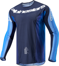 Alpinestars Techstar Jersey Dark Navy/Light Blue 2X - Part Number 3766924-7054-XXL