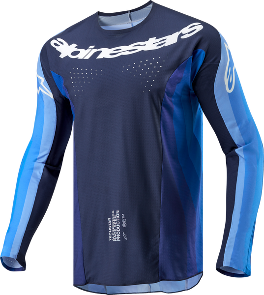 Alpinestars Techstar Jersey Dark Navy/Light Blue 2X - Part Number 3766924-7054-XXL