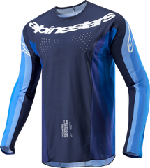 Alpinestars Techstar Jersey Dark Navy/Light Blue 2X - Part Number 3766924-7054-XXL