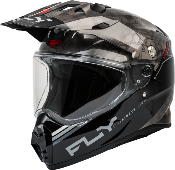 FLY RACING Trekker Kryptek Conceal Helmet Black/Grey/White XS - Part Number 73-7027XS