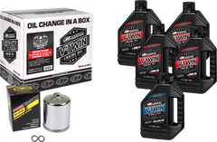 MAXIMA V Twin Oil Change Kit with Chrome Filter - Part Number 90-119015PC