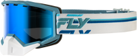 Focus Snow Goggle Whte/Blue W/Blue Mirror/Blue Lens