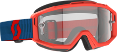 SCOTT Split OTG Goggle Dark Blue/Neon Red Clear Works - Part Number 285537-7698113