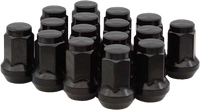 Lug Nuts Black Pol 3/8" 24 60  Tapered 16/Pk