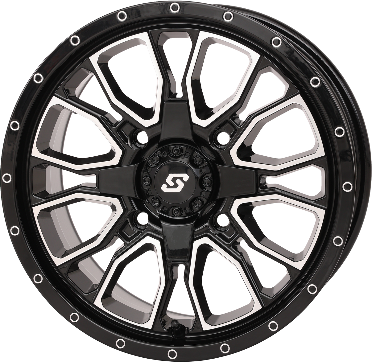 Fusion Dd Wheel  15x7 5+2 4/137 & 4/156 Gloss Blk/Mach