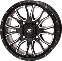 Fusion Dd Wheel  15x7 5+2 4/137 & 4/156 Gloss Blk/Mach