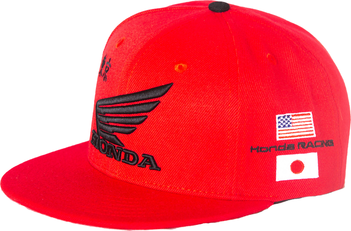 Honda Hat Factory Snapback Red
