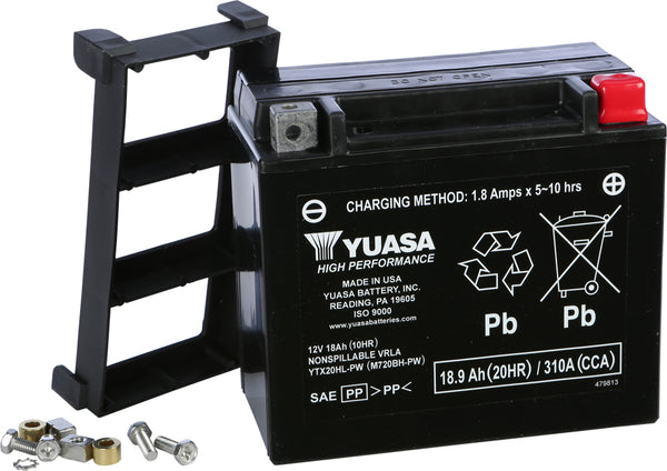 YUASA YUAM720BH-PW Battery YTX20HL PW Sealed Factory Activated