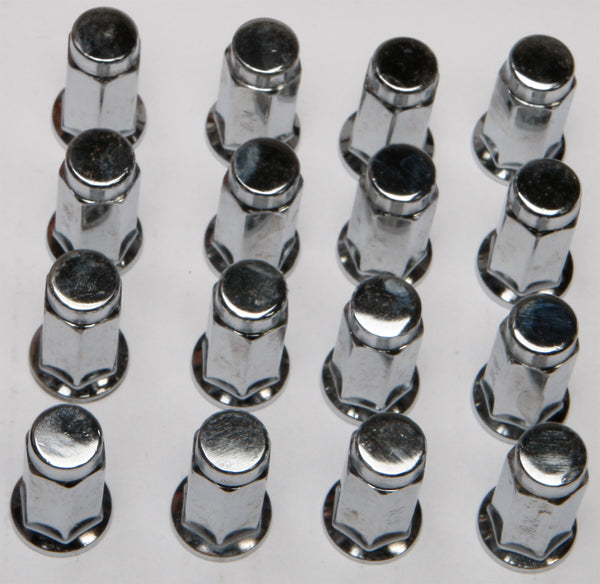 ITP ALUG11BX 16/Pk 3/8" 24 Flat Base Chrome Lug Nuts