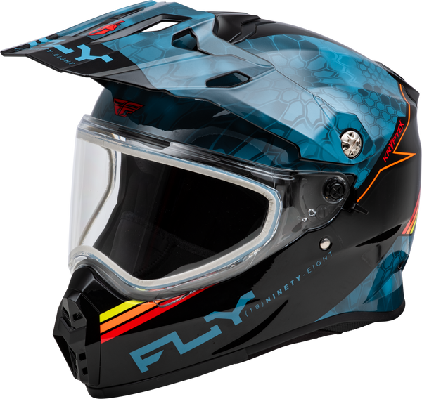 FLY RACING Trekker Cw Conceal Helmet Dual Shield Slate/Black/Red XS